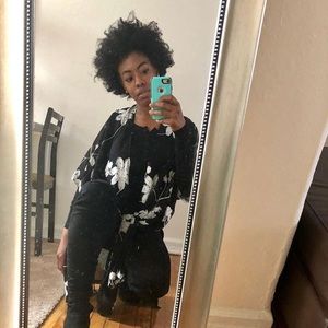 Black and white kimono